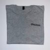 Gray V-neck t-shirt featuring The Oklahoma Observer logo on the left breast