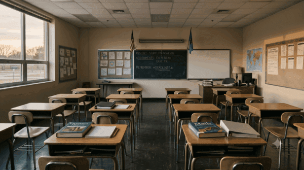 Oklahoma public school classroom representing the Oklahoma public education crisis
